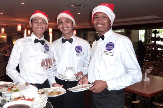 Frühstücksboys im Ancasa Hotel