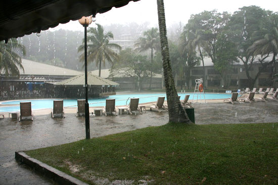 Einer der Regengüsse