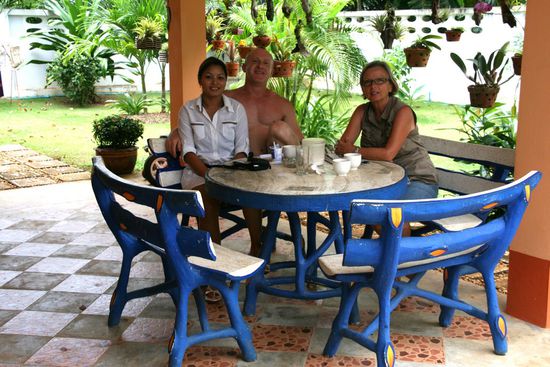 Kaffee auf der Terasse