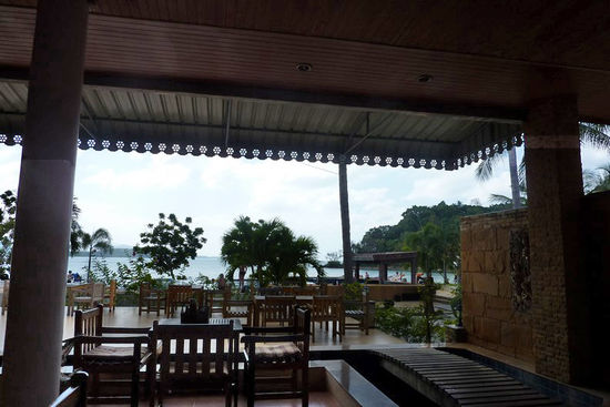 Blick aus dem Frühstücksraum