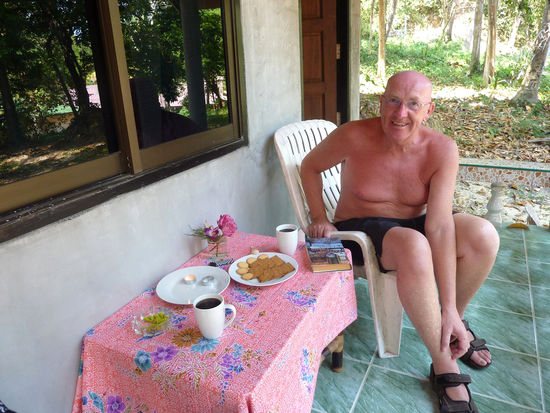 Kaffezeit vor unserer Hütte