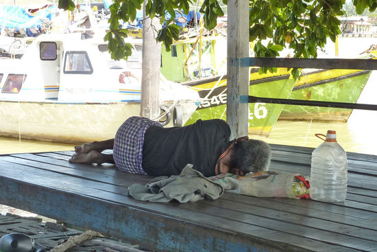 Ruhe nach dem Fischfang