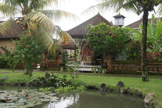 Blick zu unserem Bungalow