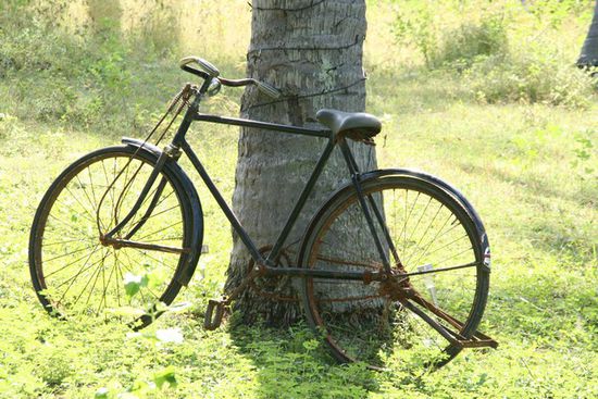 Eines der 5 Fahrräder auf der Insel