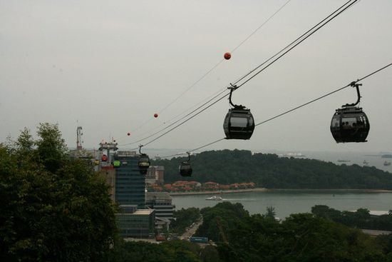 Mit der Seilbahn auf die Insel