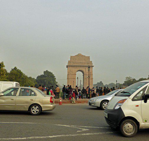 India Gate. Denkmal für die gefallenen indischen Soldaten im Ersten Weltkrieg.
Gestorben für England.