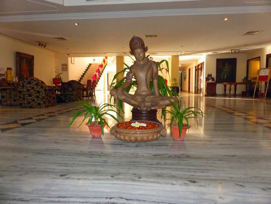 Lobby im Hotel Usha Bundela in Khajuraho