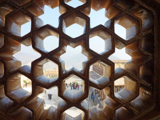 Ausblick für die Haremsfrauen im Amber Fort