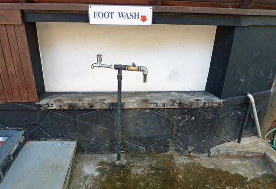 und waschen vor dem Yoga....