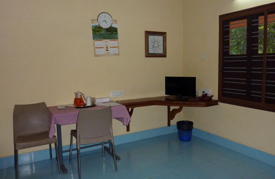 Ihr seht hier meinen rosaroten Tee im Wohnzimmer