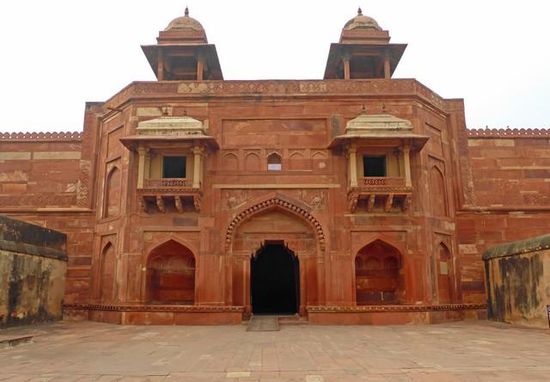 Fatehpur Sikri die Verlassene Stadt. Alles roter Sandstein