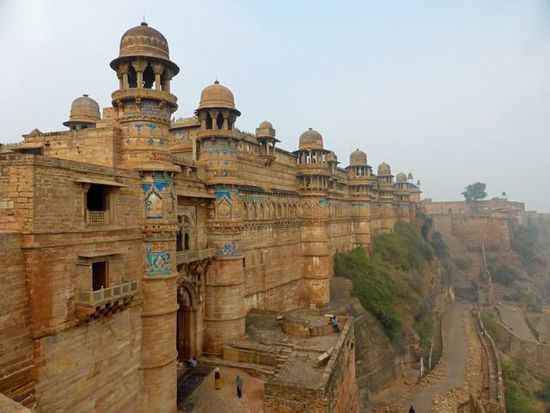 Außenansicht der Festung Gwalior