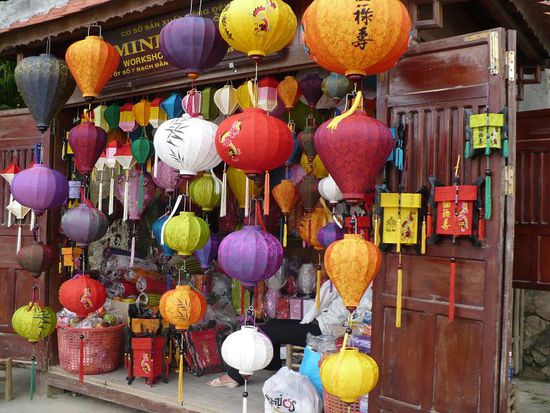 So bunt ist es fast ueberall in Hoi An