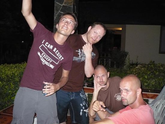 Unsere Boyband: Richard auch aus Nemberch, Mathias aus Schweden, mein Loverboy und Jeff aus Amerika.