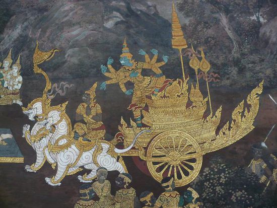 Wandgemaelde aus dem Ramayana