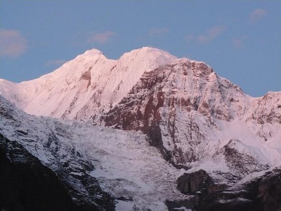 Morgenroete in Manang