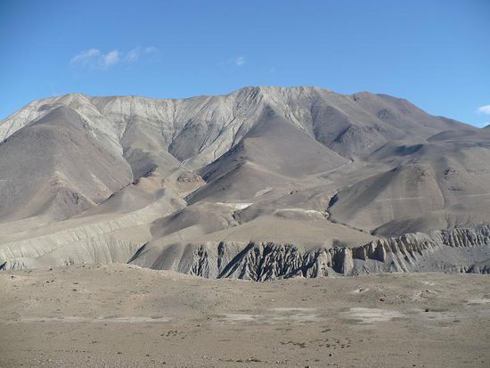 Die Landschaft nach Muktinath