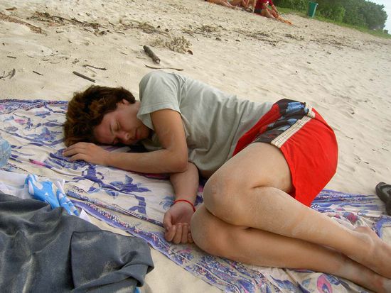 Leider wars an diesem Tag ziemlich windig und Tatty wurde wie ein Schnitzel paniert