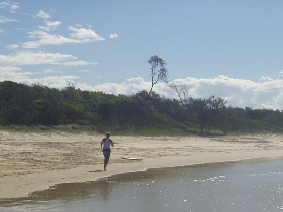 Das Bild spricht wohl für sich... ich jogge am Strand