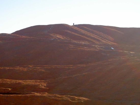 Von oben eine Art Mondlandschaft