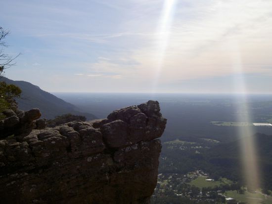 Ausblick auf Halls Gap vom Pinnacle...