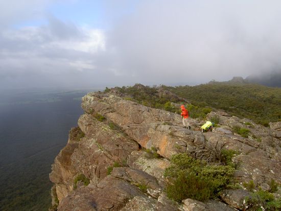 Tatjana auf dem erste Gipfel: Briggs Bluff...