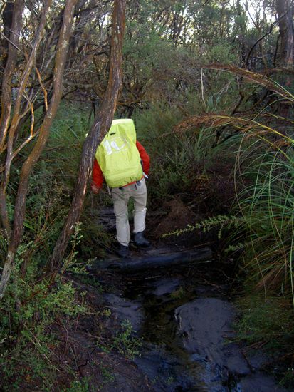 leider hatten sich die Wege trotzdem schon in Fluesse verwandelt