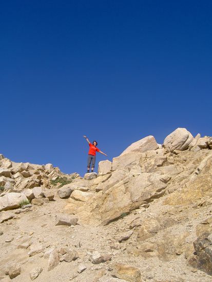 und Tatty auf dem Höchsten Punkt des Trekks, von dort wanderten...