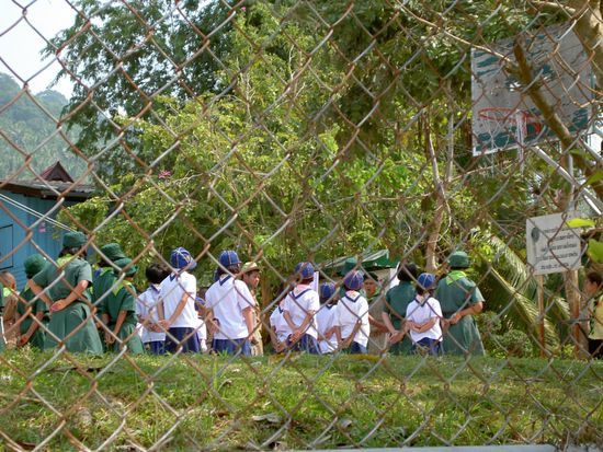 nicht dass Ihr denkt, auf so einer Insel gibt es nur easy life - Zucht und Ordnung ist auch hier angesagt