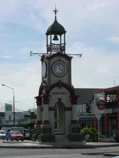 Der Glockenturm von Hokitika - das Stadtzentrum!
