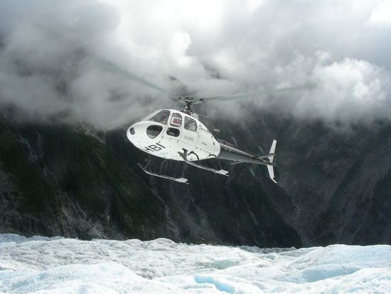 Unser Gletschertaxi kommt uns abzuholen!