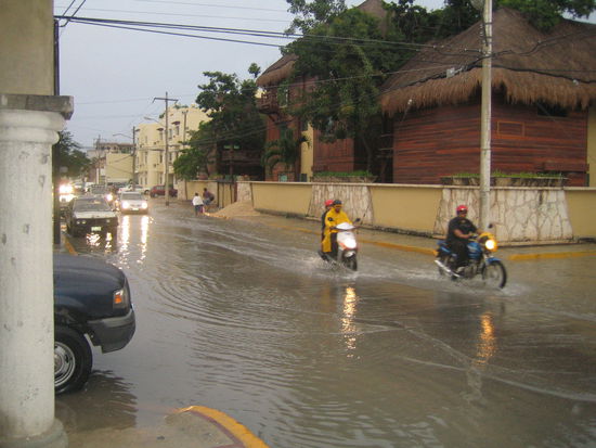 Wenns in Playa del Carmen mal regnet, dann richtig