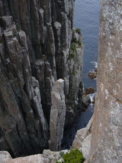 Candlestick, ca 70m hoch. Kletterroute 7b