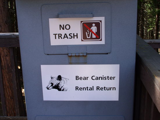 Bärensichere Container gab es zum Leihen