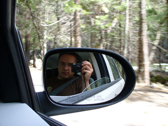 Objects in mirror are closer than they appear