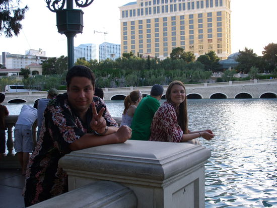 Beim Warten auf die Wasserspiele vor dem Bellagio.
Leider vergeblich! 