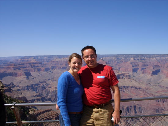 Jetzt waren wir auch schon am Grand Canyon.
Wow!