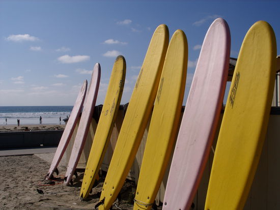 So sehen die Bretter aus mit denen wir uns versuchen