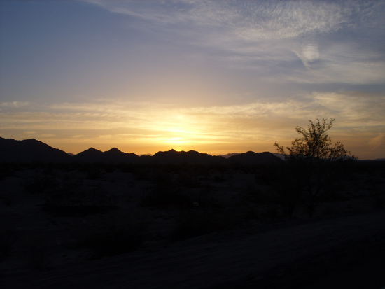 Sonnenuntergang auf dem Weg nach San Felipe