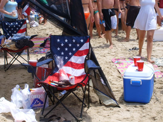 Auf allem was am Strand war