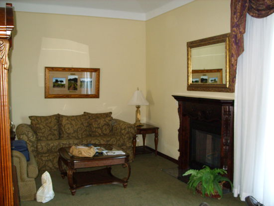 Unser Zimmer mit "Fireplace" 
Aber nur kleine Gasflämmchen