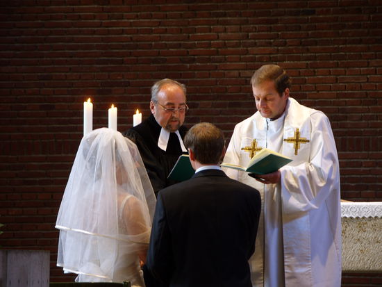 Beim Gottesdienst in der Kreuzkirche