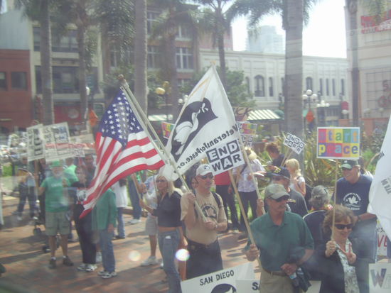 Demonstration in Downtown SD