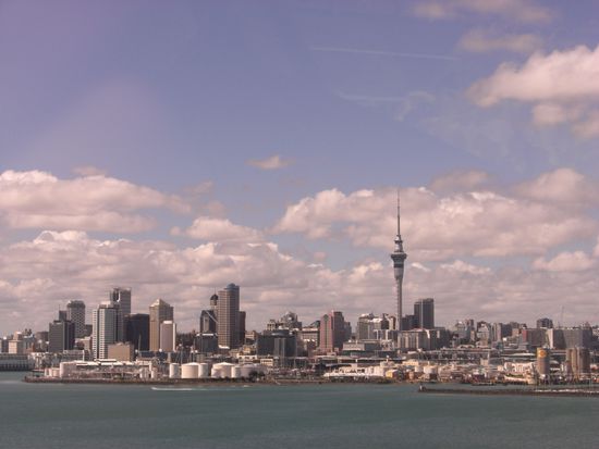 Das ist also die Aucklander Skyline! Wirklich nett...