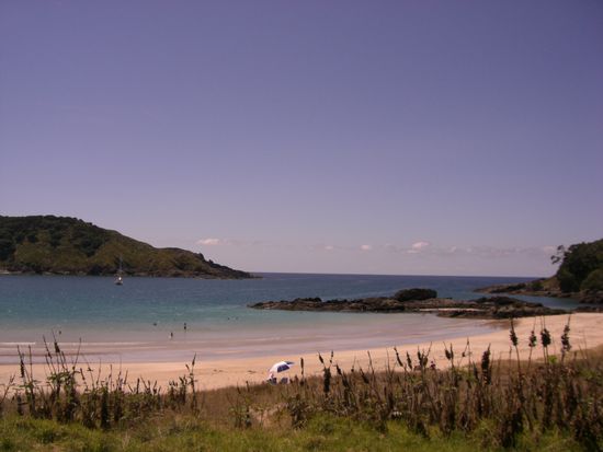 wieder Zeit fuer ein kleines Paeuschen am Matai bay
