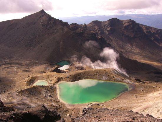 die Emerald Lakes....was fuer farben!!!