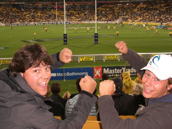 ein Rugbyspiel sich in NZ anzusehen ist schon Pflicht!