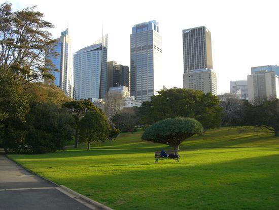 sydney ist voller vieler schoener parkanlagen, super gruen! man findet immer ein schoenes plaetzchen um sich fuer ein paar min, stunden vom anstrengenden sightseeing oder shopping zu erholen!