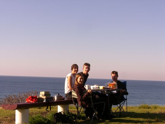 Fruehstueck am Strand...