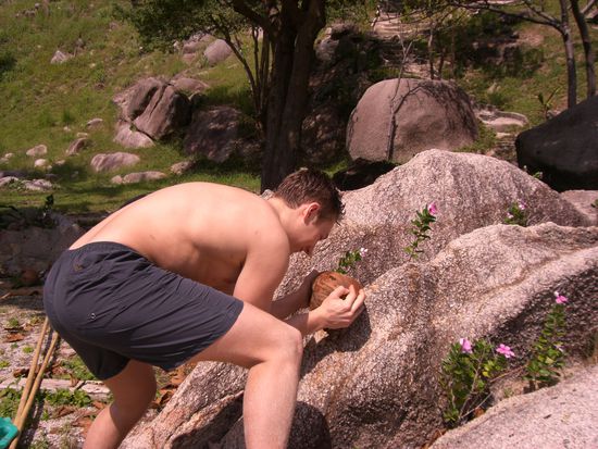 Robert hart am Kaempfen